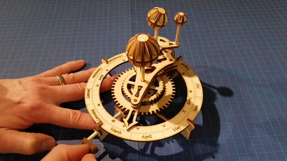 DIY Wooden  Kit with Laser Cutting Files: Model the Earth and Moon's Rotation